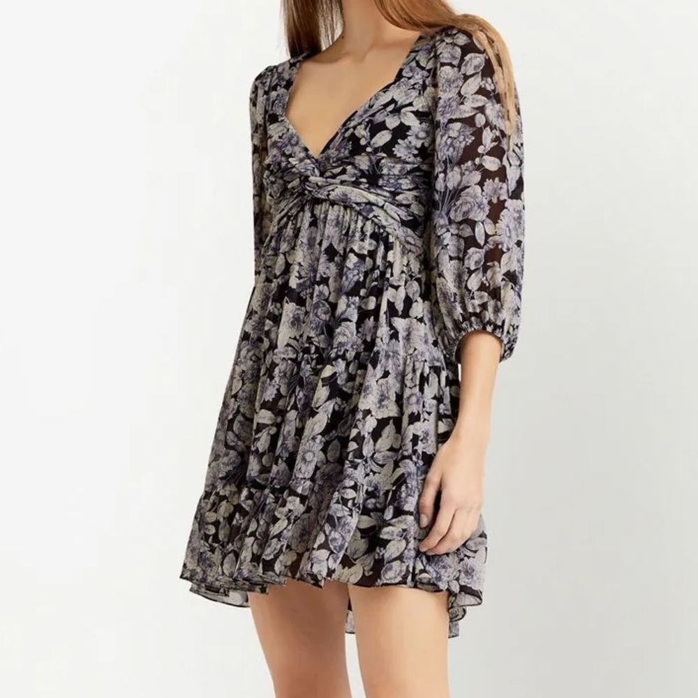 Cinq a Sept Harlie Balloon Sleeve Floral Dress